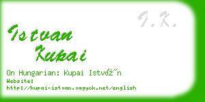 istvan kupai business card